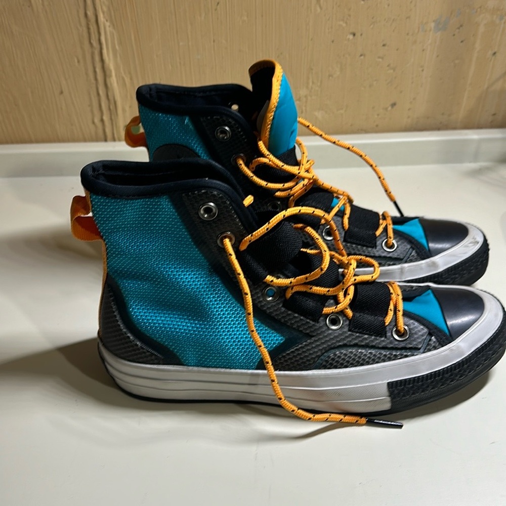 New without box, Converse multicolored high top. Women’s size 10, European 41.5.